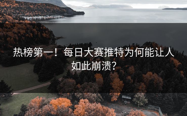 热榜第一！每日大赛推特为何能让人如此崩溃？