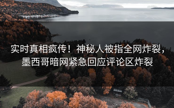 实时真相疯传！神秘人被指全网炸裂，墨西哥暗网紧急回应评论区炸裂